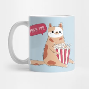 Cat and popcorn Mug